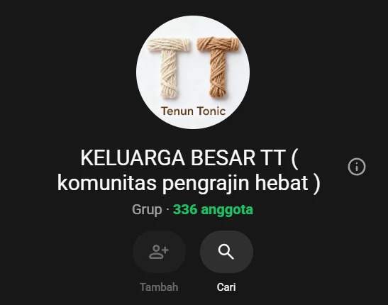 Tangkapan layar grup WhatsApp Keluarga Besar TT dengan 336 anggota